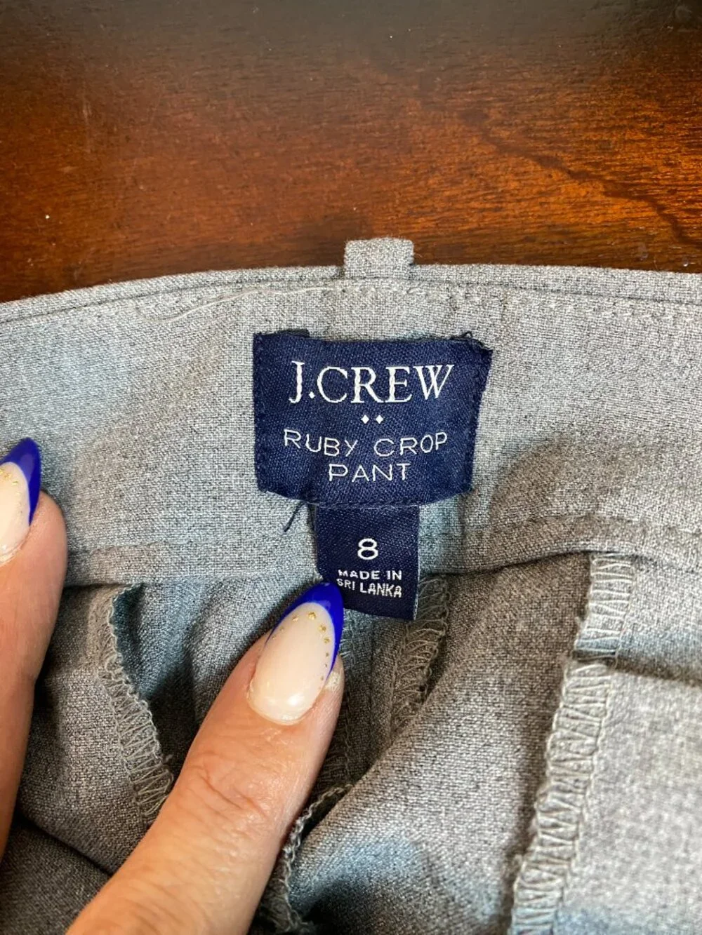 J.Crew Ruby Crop Pant Gray Slim Ankle Dress Pants Size 8
